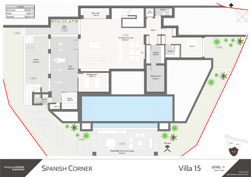Luxury Villa 15 Spanish Corner - Basement Floorplans