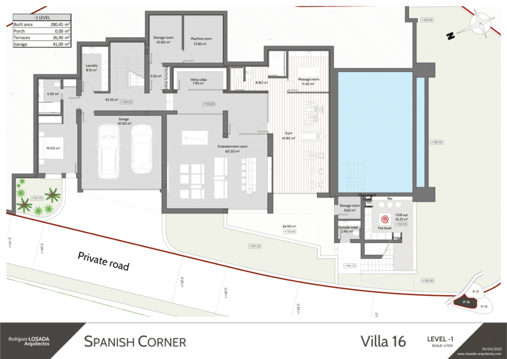 Luxury Villa 16 Spanish Corner - Basement Floorplans